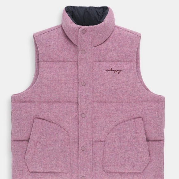 Madhappy Dusty Rose Puffer Vest - Picture 3 of 3